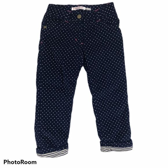 Deux par Deux Girls Corduroy Polka Dot Pants 3 - Picture 1 of 7
